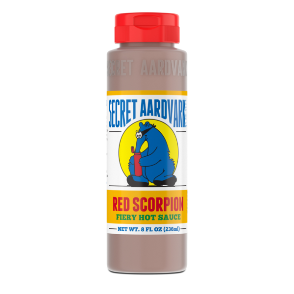 Secret Aardvark Red Scorpion, Fiery Hot Sauce hero