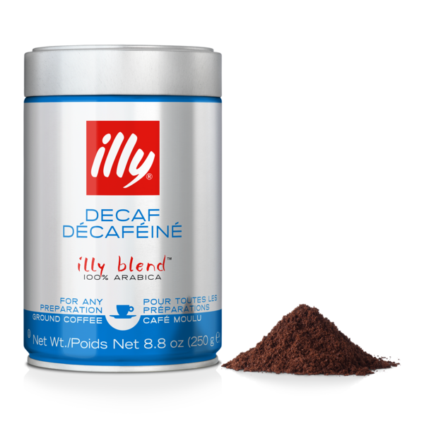 Coffee Grounds and Whole Beans illy Ground Espresso Coffee, Decaf Medium Roast, 100% Arabica Coffee hero