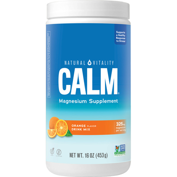 Stress & Sleep Aids Natural Vitality CALM Orange Magnesium  Supplement Drink Mix hero