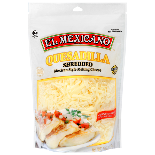 Prepared Meals El Mexicano Melting Cheese, Mexican Style, Quesadilla, Shredded hero