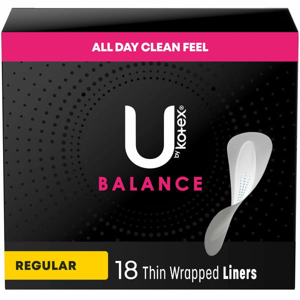 Feminine Care U by Kotex Balance Daily Wrapped Panty Liners, Light Absorbency, Regular Length hero