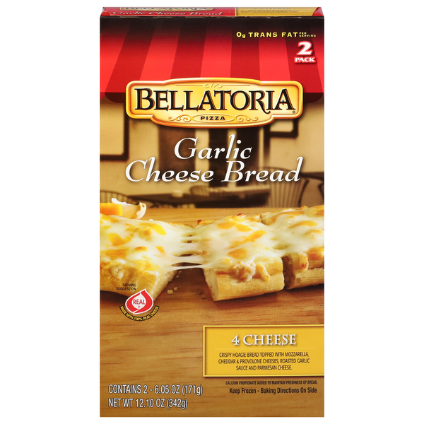 Frozen Appetizers & Sides Bellatoria Garlic Cheese Bread, 4 Cheese hero