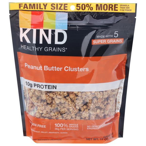 Energy & Granola Bars KIND Healthy Grains Clusters Peanut Butter Whole Grain hero