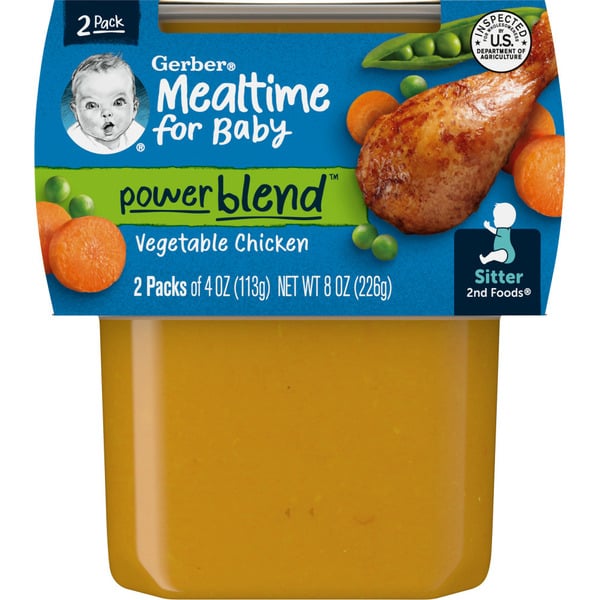 Baby Food & Formula Gerber Vegetable Chicken Nutritious Dinner 2nd Foods hero