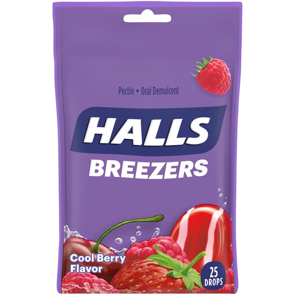 Cold, Flu & Allergy Halls Breezers Cool Berry Throat hero