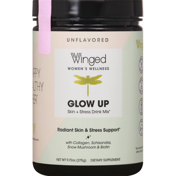 Vitamins & Supplements Winged Skin + Stress Drink Mix, Unflavored, Glow Up hero