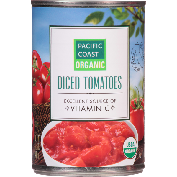 Fresh Vegetables PACIFIC COAST ORGANIC Tomatoes, Diced hero