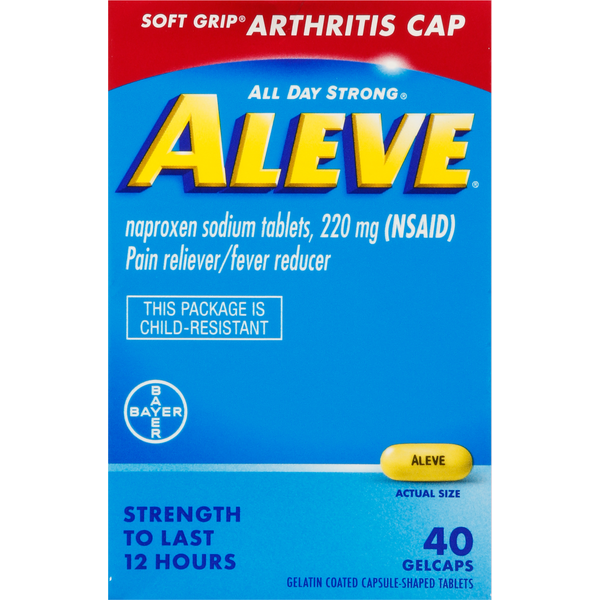 Cold, Flu & Allergy Aleve Pain Reliever/Fever Reducer, 220 mg, Gelcaps hero