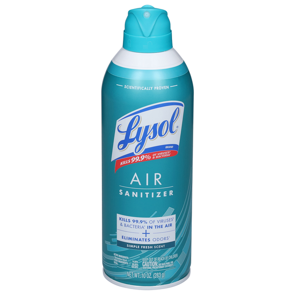 Air Fresheners & Candles Lysol Air Sanitizer, Simple Fresh Scen hero