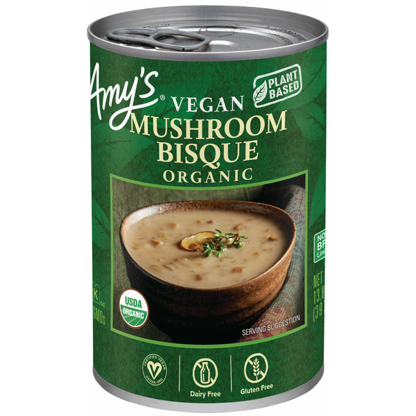 Soup, Broth & Bouillon Amy's Kitchen Organic Vegan Mushroom Bisque hero