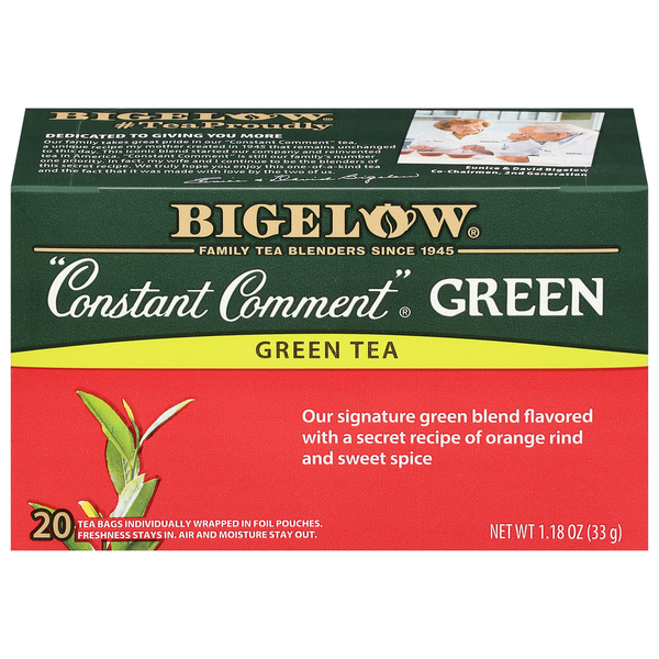 Tea Bigelow Green Tea, Constant Comment, Tea Bags hero