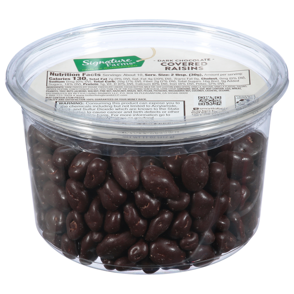 Candy & Chocolate Signature Farms Covered Raisins, Dark Chocolate hero