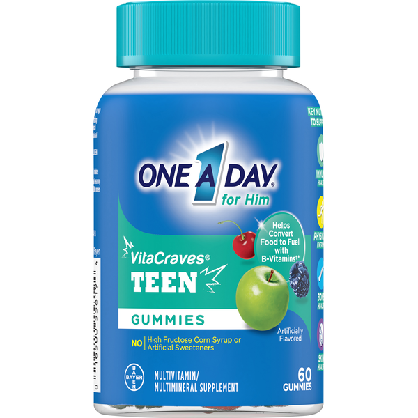 Vitamins & Supplements One A Day Multivitamin/Multimineral Supplement, for Him, Teen, Gummies hero