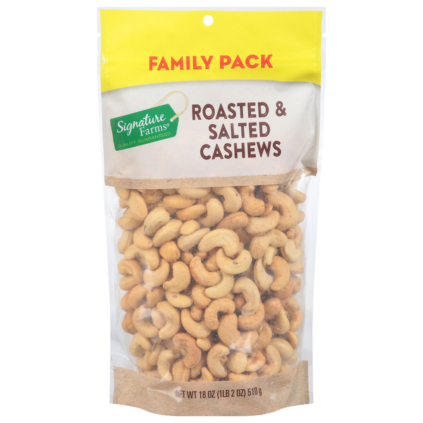 Nuts, Seeds & Dried Fruit Signature Farms Cashews, Roasted & Salted, Family Pack hero