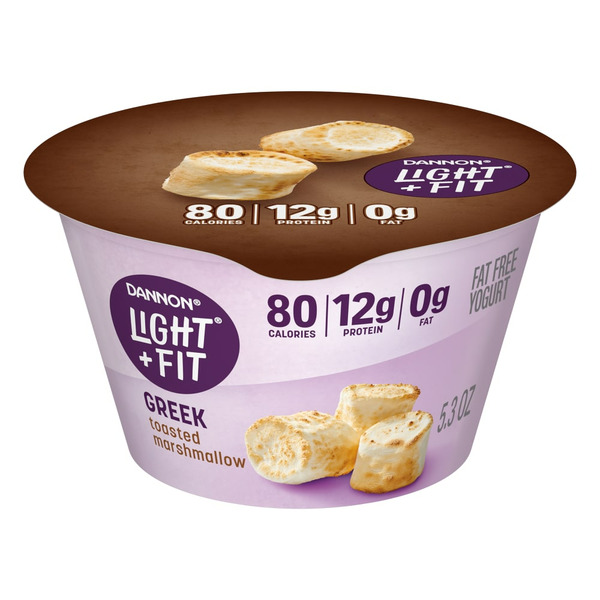 Yogurt Dannon Light + Fit Toasted Marshmallow Greek Nonfat Yogurt hero