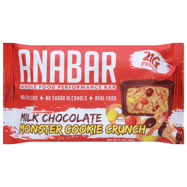 Protein & Meal Replacements Anabar Performance Bar, Whole Food, Milk Chocolate, Monster Cookie Crunch hero