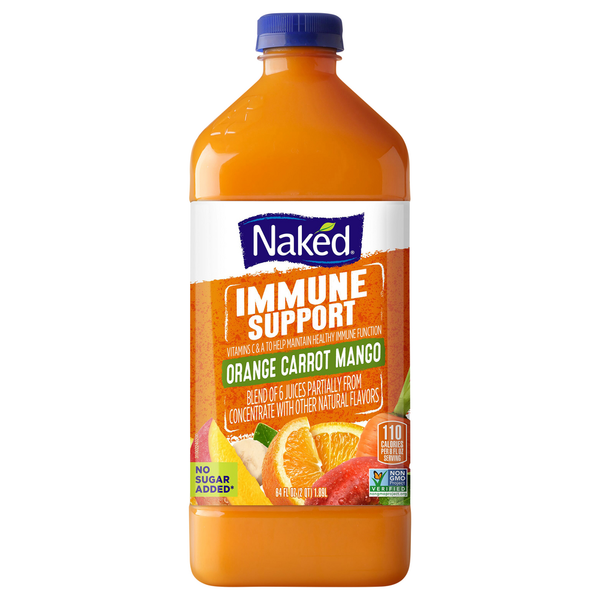 Juice & Nectars Naked Juice, Orange Carrot Mango, Immune Support hero