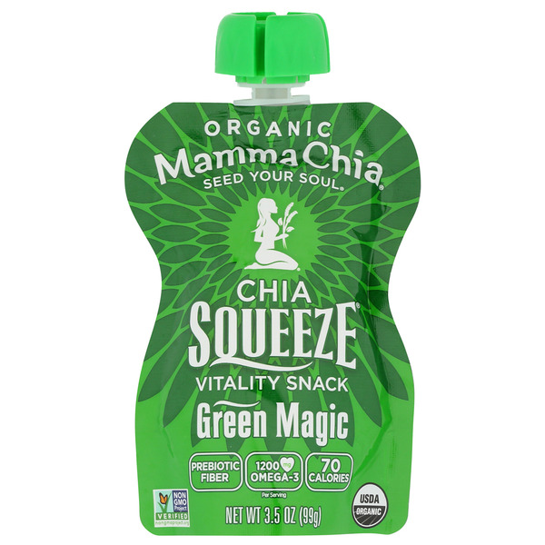 Canned Fruit & Applesauce Mamma Chia Green Magic Chia Squeeze hero