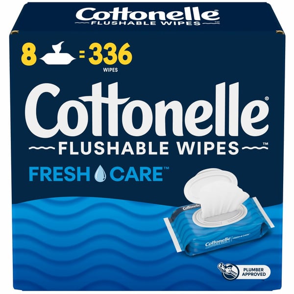 Cottonelle Fresh Care Flushable Wet Wipes hero