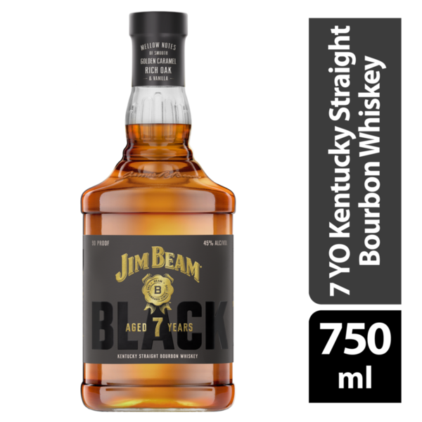 Liquor Jim Beam Black 7 Year Old Kentucky Straight Bourbon Whiskey hero