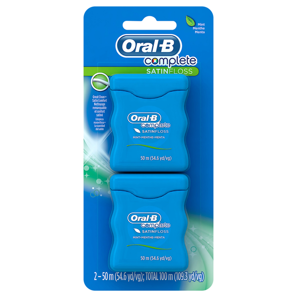 Oral Hygiene Oral-B Manual Complete Satin Floss Dental Floss, Mint hero