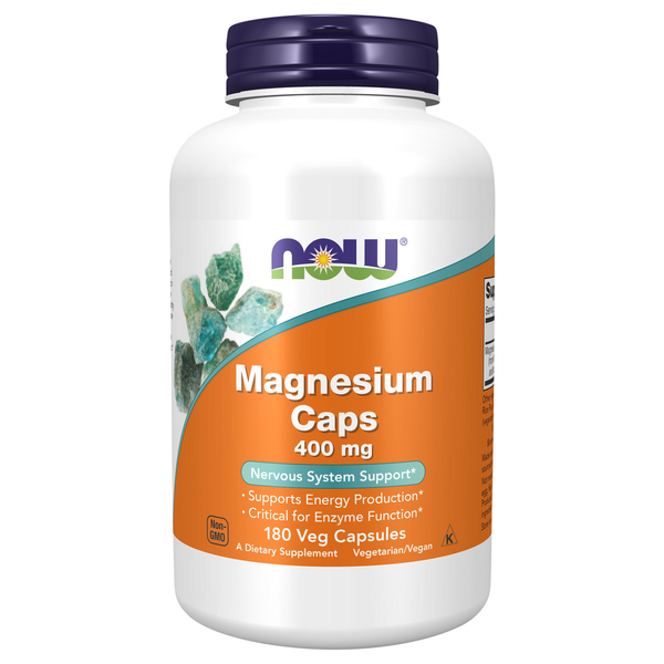 Vitamins & Minerals NOW Magnesium Caps, Nervous System Support hero