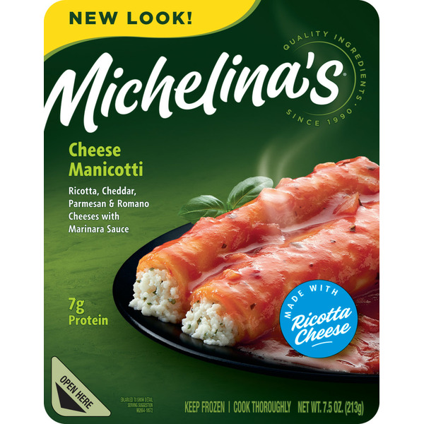 Frozen Meals Michelina's Cheese Manicotti with Marinara Sauce hero