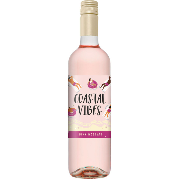 White Wines Coastal Vibes Pink Moscato, Pink Wine, American, 1 ct, 750ml Bottle hero