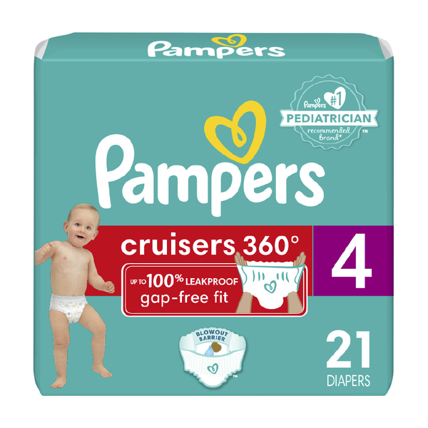 Diapers & Wipes Pampers Cruisers 360 Diapers Size 4 21 Count hero