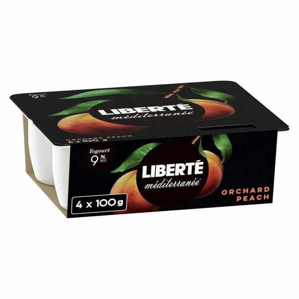 Yogurt Liberté Méditerranée 9% Yogurt, Orchard Peach hero