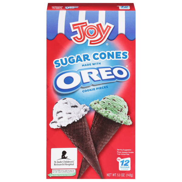 Ice Cream & Ice Joy Sugar Cones, Oreo Cookie Pieces hero