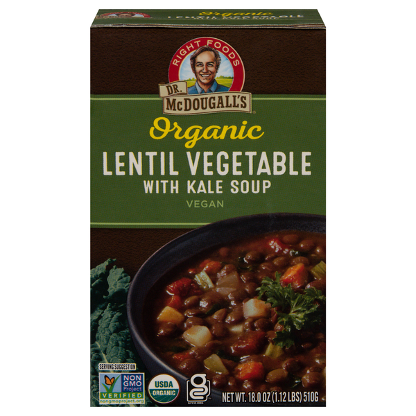 Soup, Broth & Bouillon Dr. McDougall's Soup, Organic, Lentil Vegetable with Kale hero