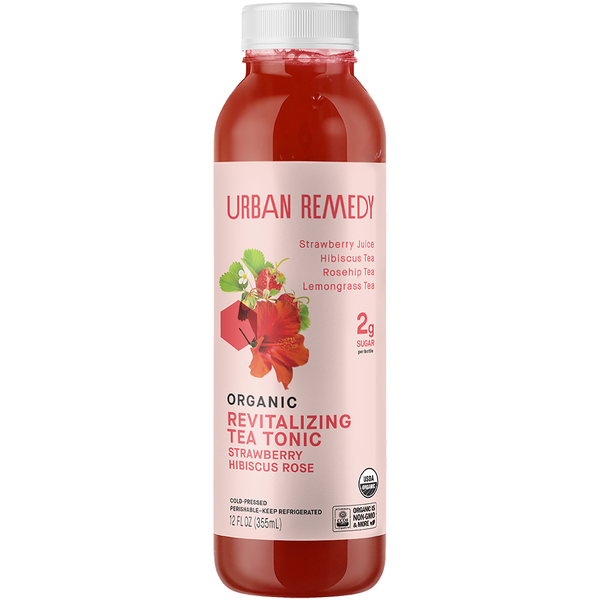 Urban Remedy Strawberry Hibiscus Rose Tea Tonic hero