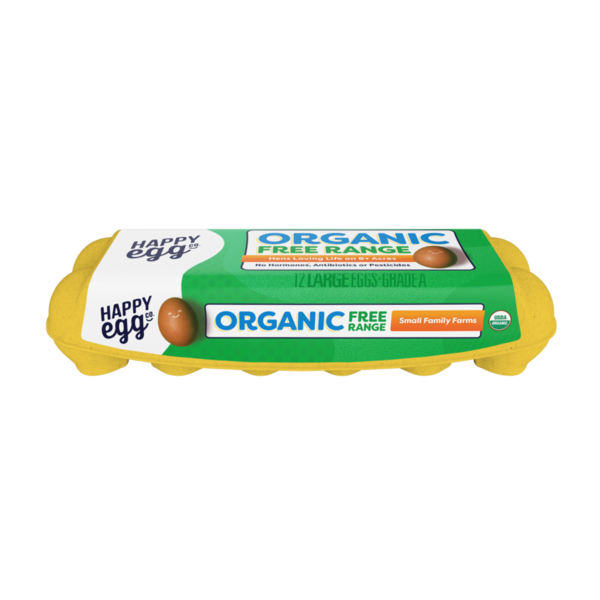 Eggs & Egg Whites Happy Egg Organic Free Range Large Brown Grade A Eggs hero