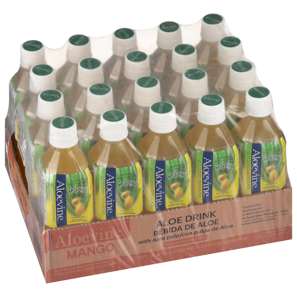 Juice & Nectars Aloevine Aloe Vera Drink, Refreshing, Mango hero