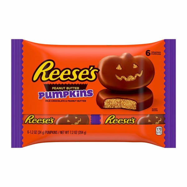 Candy & Chocolate Reese's Milk Chocolate Peanut Butter Pumpkins Halloween Candy hero