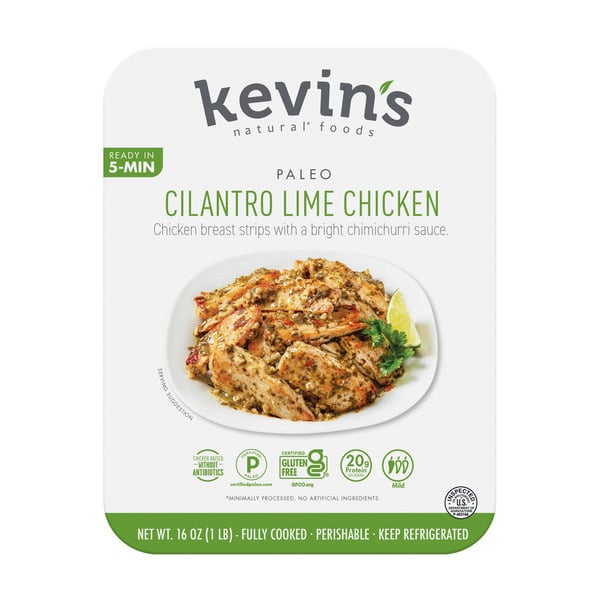 Frozen Meals Kevin's Natural Foods Cilantro Lime Chicken hero