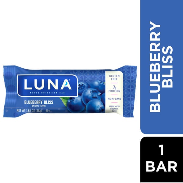 Energy & Granola Bars Luna Blueberry Bliss Whole Nutrition Bar hero