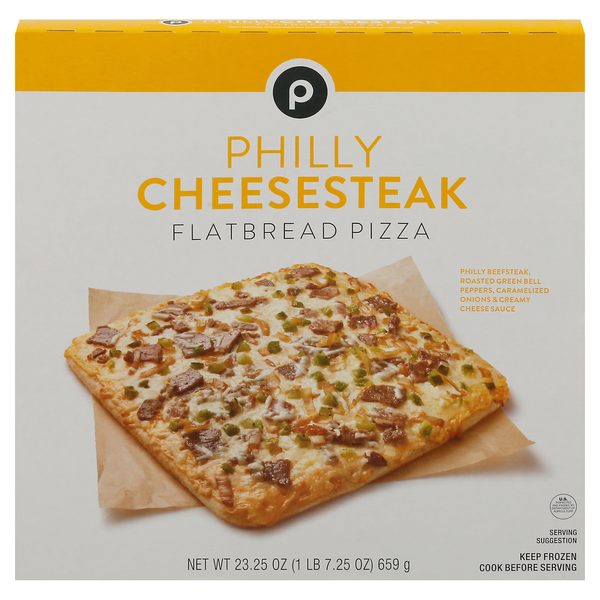 Frozen Pizza Publix Flatbread Pizza, Philly Cheesesteak hero