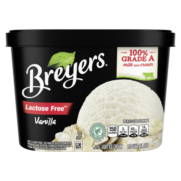 Ice Cream, Gelato & Ice Breyers Ice Cream, Light, Lactose Free, Vanilla hero