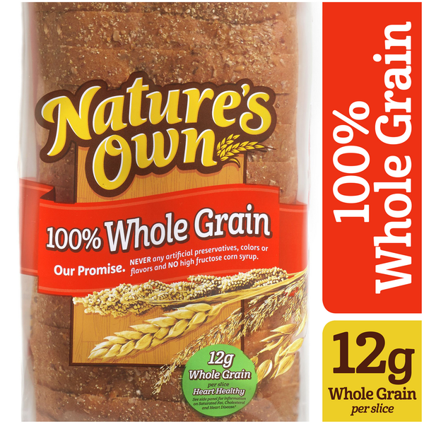 Bread Nature's Own 100% Whole Grain, Whole Grain Sandwich Bread, 20 oz Loaf hero