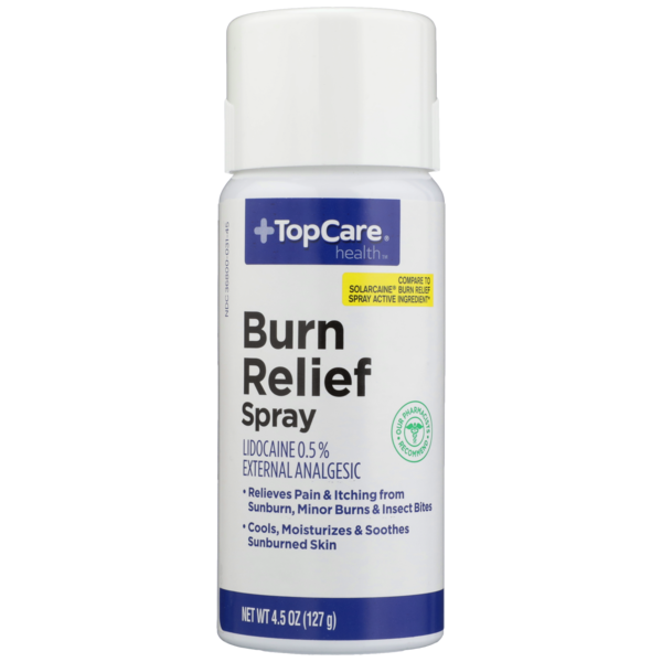 First Aid TopCare Burn Relief Lidocaine 0.5% External Analgesic Spray hero