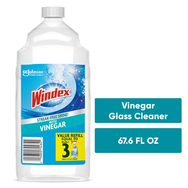 Cleaning Products Windex Glass Cleaner Refill Bottle, with Vinegar hero