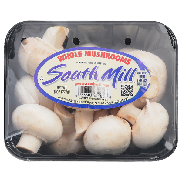 Fresh Vegetables South Mill Whole White Mushrooms hero