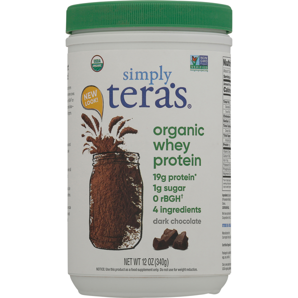 Protein & Meal Replacement Simply Tera's Whey Protein, Organic, Dark Chocolate hero