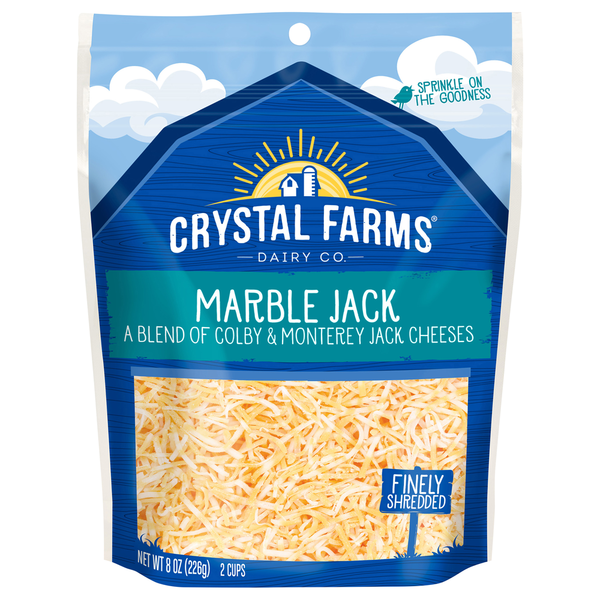 Packaged Cheese Crystal Farms Cheeses, Marble Jack hero