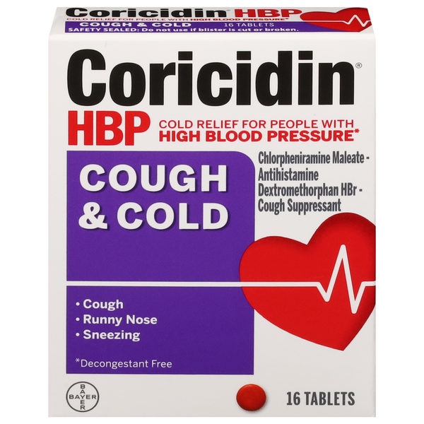 Cold, Flu & Allergy Coricidin Cough & Cold, Tablets hero