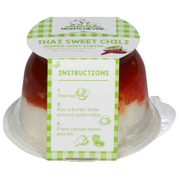 Packaged Cheese Montchevre Goat Cheese, Topped, Thai Sweet Chili hero