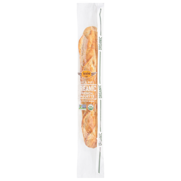 Izzio Artisan Bakery French Baguette, Organic hero