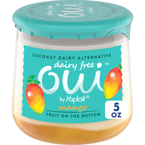 Yogurt Yoplait Oui Mango Coconut Based Dairy Free Yogurt Alternative, Glass Yogurt Jar hero